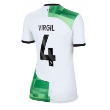 Liverpool Virgil van Dijk #4 Bortatröja Dam 2023-24 Korta ärmar